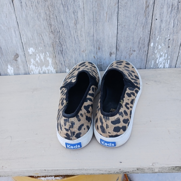 KEDS Womens 7 Slip On Dream Foam Double Decker Sneakers Tennis Shoes  Leopard - Picture 6 of 8